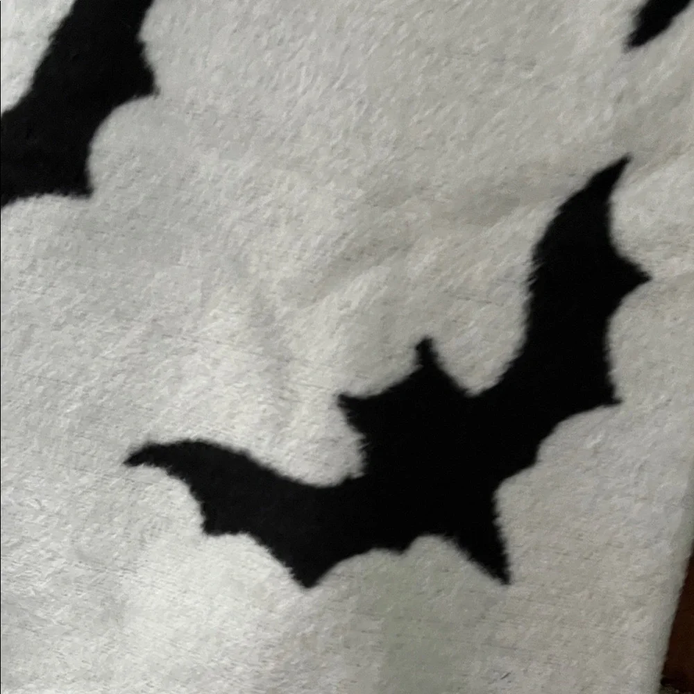Halloween Bat throw- White and Black